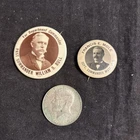 LOT of 2 -ANTIQUE 1894- CIVIL WAR - CELLULOID VETERAN COMMANDER PINBACK BUTTONS