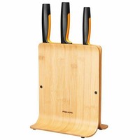 Fiskars Messer-Set 3-Teilig Im Bambusblock Functional Form