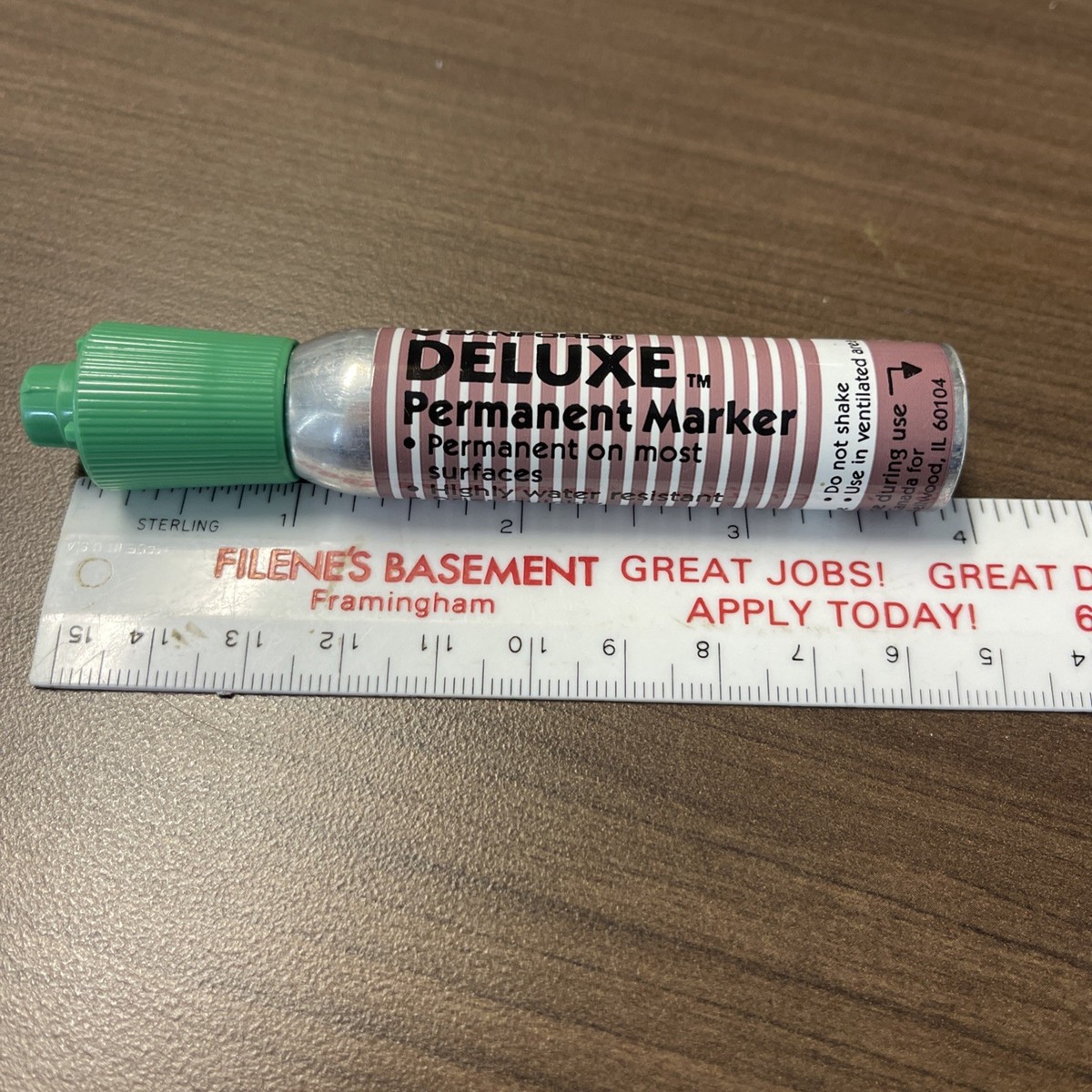 Vintage Sanford DeLuxe Permanent Marker Working GREEN