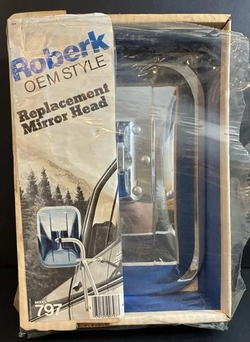 Roberk Chrome Replacement Mirror Head Model 797 Fits Goose-neck Arms