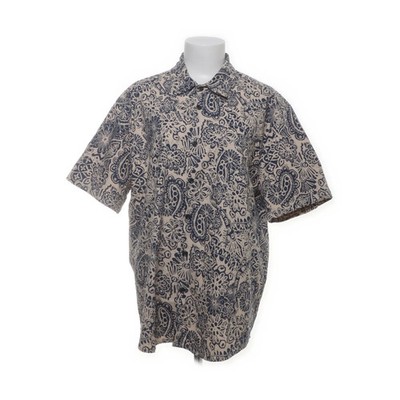 Atlanl, Kurzarmhemd, Größe: L, Beige/Blau/Mehrfarbig, Leinen/Viskose #UDS