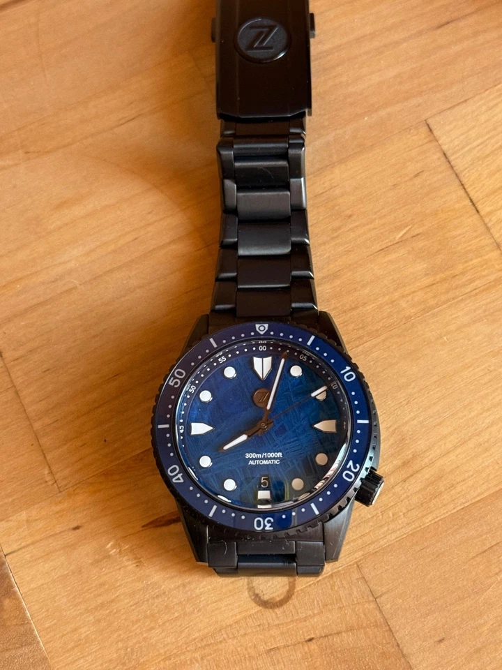 "ZELOS GREAT BLANCO 43MM DLC ""METEORITO AZUL"" - Imagen 3 de 4
