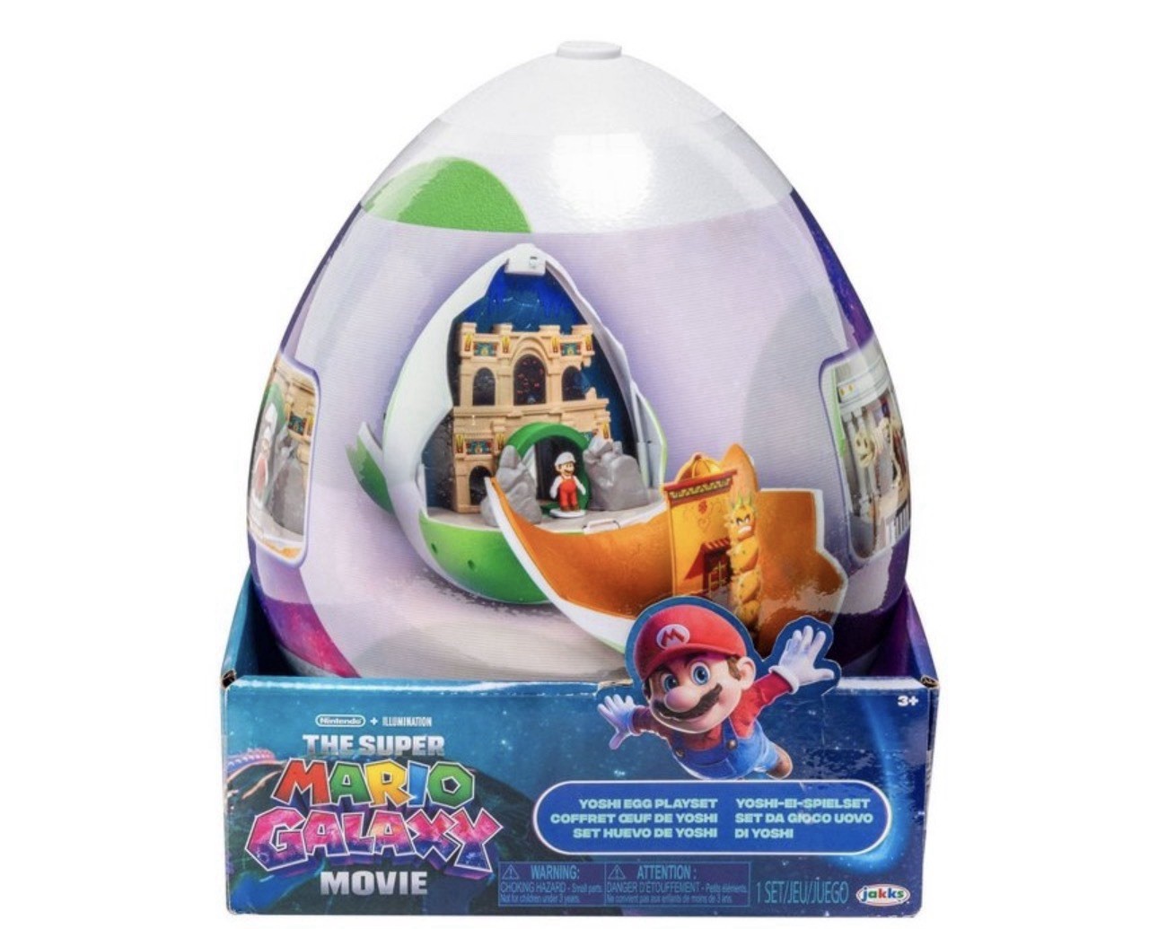 Hatchin' Yoshi 6" Huevo La Película Super Mario Galaxia, Figura Interactiva Yoshi 4+