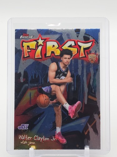 WALTER CLAYTON JR. 2025-26 TOPPS FINEST FIRST ROOKIE RC #F-18 JAZZ Q0173