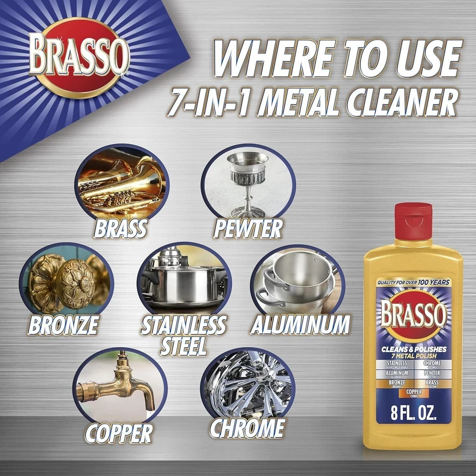 NEW Brasso-2660089334 Multi-Purpose Metal Polish, 8 oz(FAST SHIPPING)