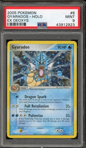 Pokemon Gyarados Holo Deoxys 8/107 PSA 9 Mint
