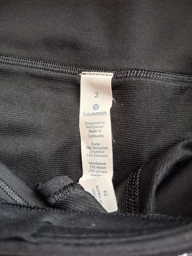 Lululemon Run Times II Shorts Größe 2 schwarz Blumenmuster bunt 4 Zoll Activewear - Bild 5 von 9