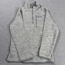 Patagonia Kids M 10 Better Sweater 1/4 Zip Fleece Pullover Nickel Gray BoysG
