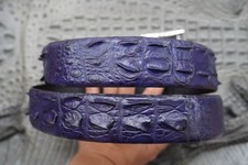 W 1.5 inch - Blue Genuine CROCODILE Hornback LEATHER Skin Men's Belt E19