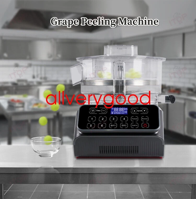 Auto Grape Peeling Machine Cherry Tomatoe Fruit Peeler Adjustable Speed 220V