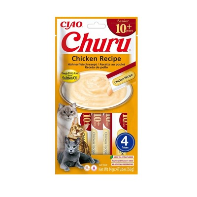 4262365731357 INABA Churu Senior Chicken Recipe - Katze behandeln - 4x14g INABA