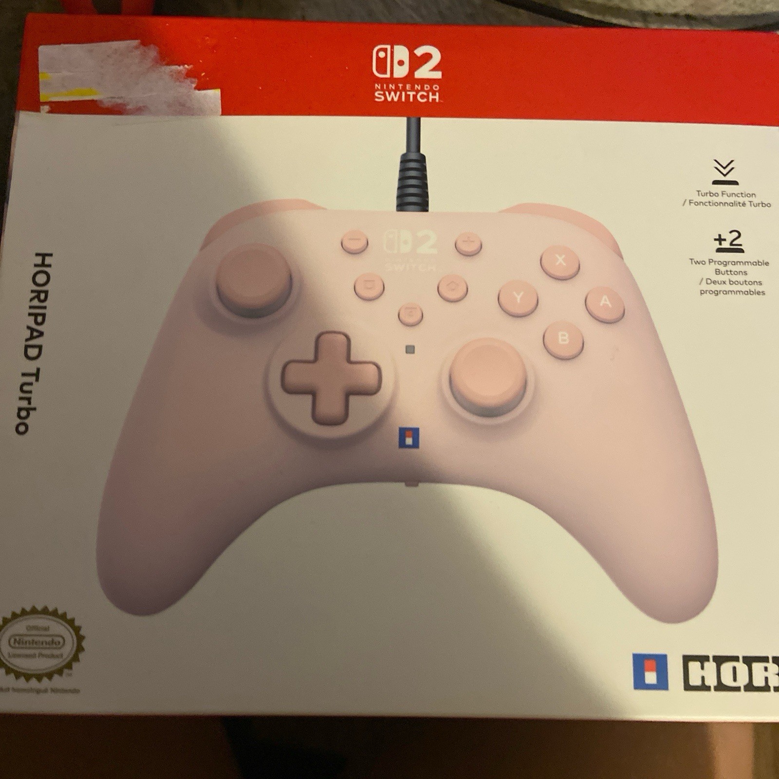 Hori Horipad Turbo Gaming Controller for Nintendo Switch 2 - Cozy Pink