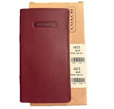 Coach Address Promo Book Pocket Diary Burgundy Leather Collector Vintage 4823