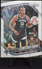 2025 Panini Prizm WNBA #111 Chelsea Gray White Seismic & BASE CARD - LV Aces