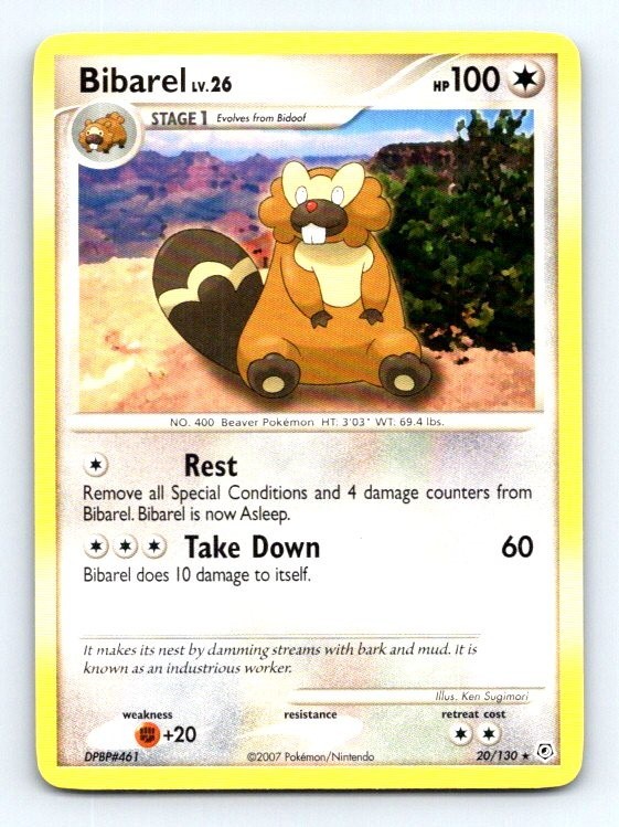 BIBAREL 20/130 - POKEMON DIAMOND AND PEARL  - NM