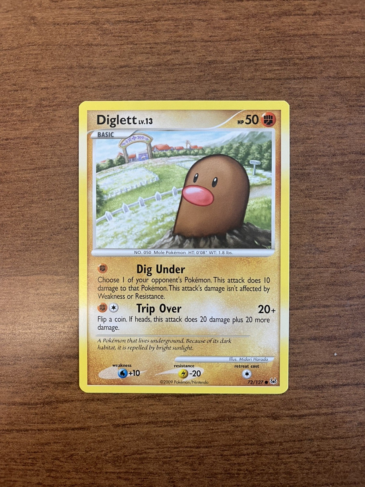 Pokemon Diglett 72/127 Platinum Base Set Common 2009 TCG Card 