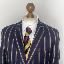 Joe Browns Boating Blazer Men’s Size 42 Mod Navy Striped Jacket Slim Fit