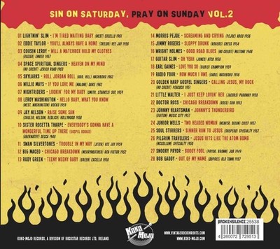 Various Artists Sin On Saturday, Pray On Sunday: 28 Sizzling Slabs of Rhyth (CD)