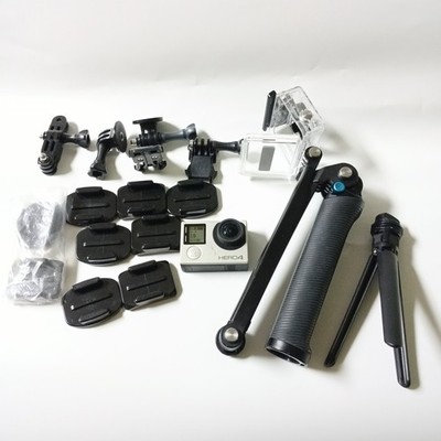 GoPro Hero 4 Black Edition 4K Action Camera Bundle - Great Condition
