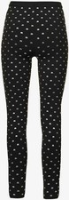 Black Velvet Crystal Embellished High-Rise Stretch Leggings M NWT