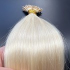 Nano Ring Remy Human Hair Extensions Keratin Nano Beads Platinum Blonde 20inch — photo 3