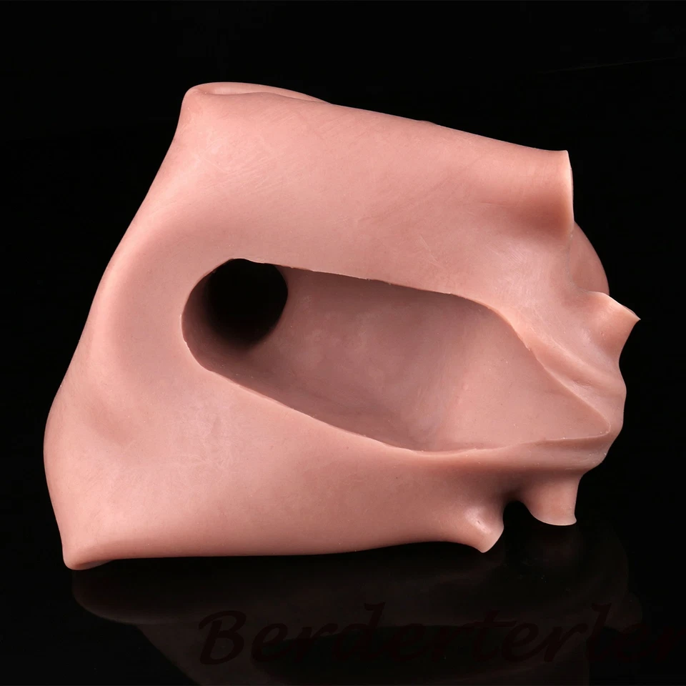 Huge Realistic Hollow Pants Silicone High Waist Penis Sleeve Panties Men Extend  - Image 3 of 4