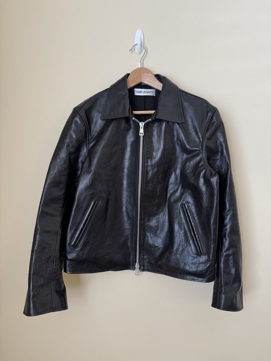 Our Legacy Leather Mini Jacket Black 48 | eBay