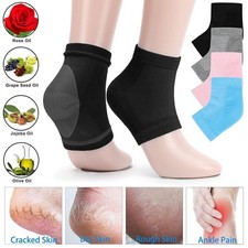 2X Moisturizing Gel Heel Socks Foot Care Dry Cracked Feet Skin Treatment Toeless