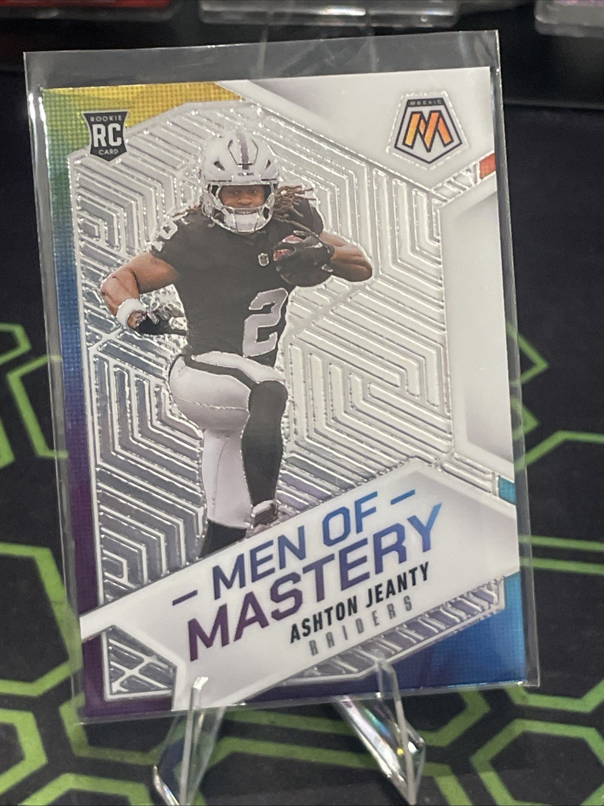 2025 Panini Mosaic - Men of Mastery Ashton Jeanty #18 Silver Prizm (RC)