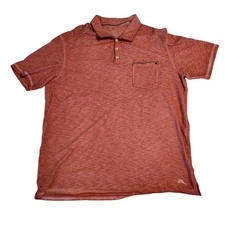 Tommy Bahama Polo Shirt Red Pocket Golf  Casual Cotton Mens Large 