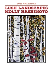 Mini Wall Calendar 2026, Molly Hashimoto: Lush Landscapes Art, 12 Months, Grid D