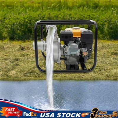 #ad 7.5 HP 3 Inch Gas Power Semi Trash Water Pump High Pressure Garden Irrigation $166.01