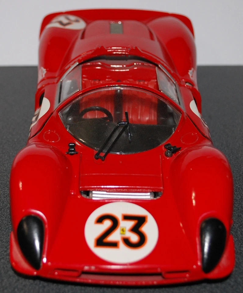 Jouef evolution 1967 Ferrari 330 P4 Red Race car #23 no box-made in Italy - Image 3 of 4
