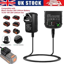 For Black & Decker Battery Charger Lithium-Ion Replacement LBXR20 14.4V 18V 20V