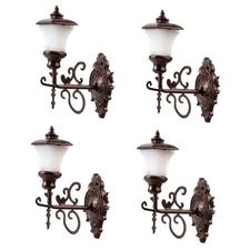  4Pcs Dollhouse Wall Light Mini Dollhouse Furniture Vintage 1.9X2.7CM As Shown