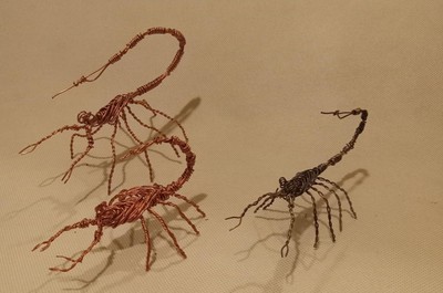 Handmade Copper Wire Scorpion Tramp Art 11''