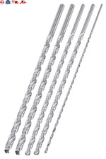 Extra Long Drill Bit Set 5 Piece 1/8" 3/16" 1/4" 5/16" 3/8" 12 High Speed