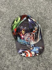Captain America Hat Boys 4-7 Marvel Avengers Cap Blue Cartoon Movie N59