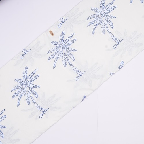 5 Yard Fabric Cotton Dress Material Sanganeri Palm Tree Print Hand Block - Picture 4 of 7