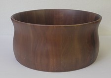 Vintage Large Wooden Walnut Bowl As/Is, 11.75" Diameter
