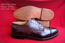Alden Pferdeleder Shell Cordovan USA 8 E Medaillion Tip Blucher Color 8 Cordovan