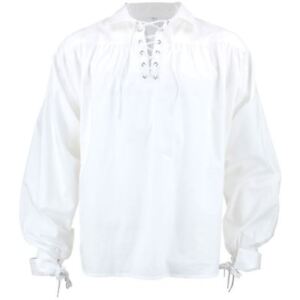 mens white pirate shirt