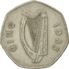 #534628 M&uuml;nze, IRELAND REPUBLIC, 50 Pence, 1983, SS, Copper-nickel, KM:24
