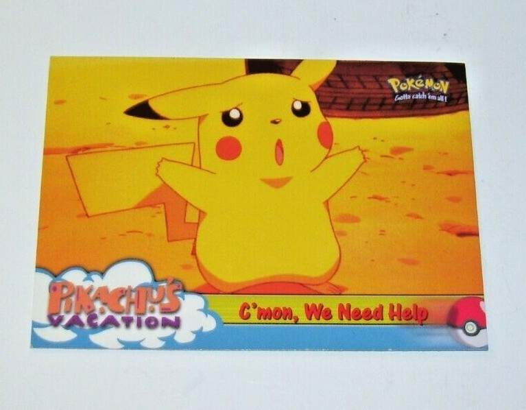 Pokemon Card Pikachu's Vacation #53 C'mon We Need Help Topps Nintendo 1998