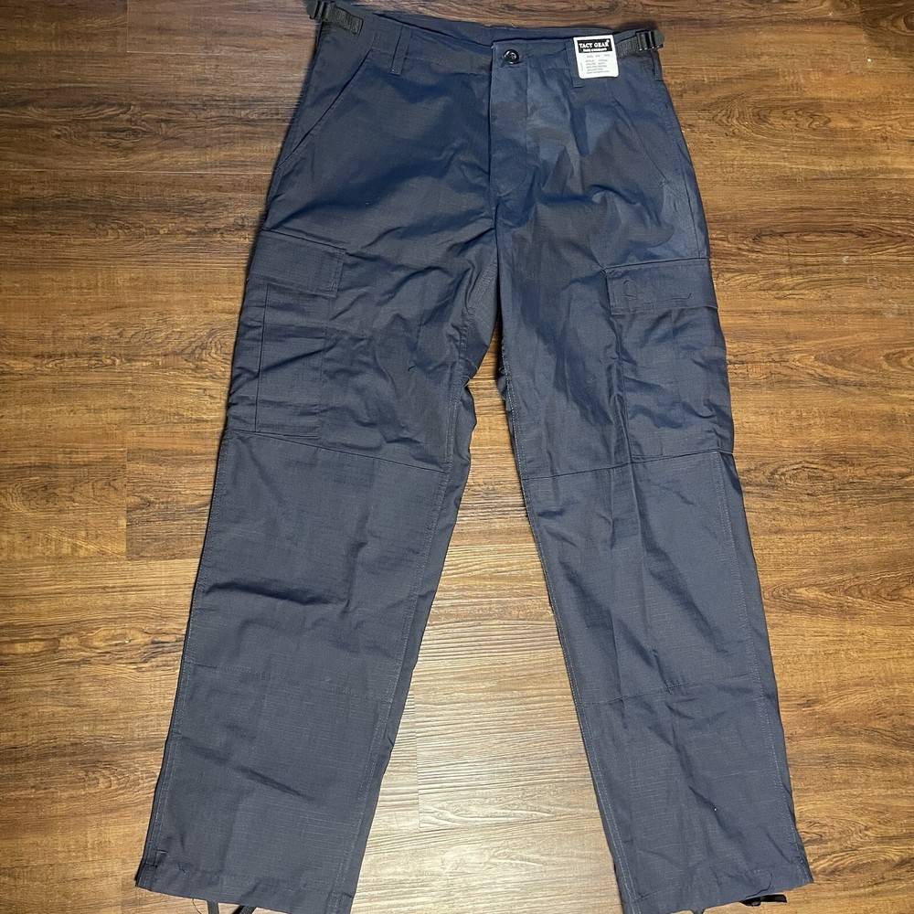 Tact Gear T7010 Mens Size Sm Navy Ripstop BDU Trousers Military Cargo Pants