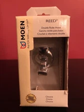Moen Double Robe Hook Chrome Reed Collection DN1003CH Factory Sealed NEW