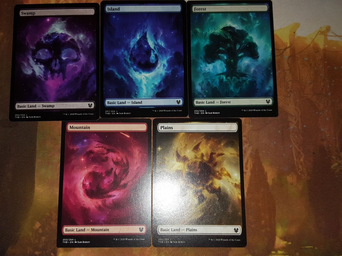 5x Theros Lands Set - Showcase Version | Magic: The Gathering MTG Full Art Land  Cards
