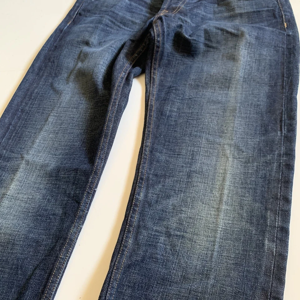 Pantalones de mezclilla Baldwin EE. UU. para hombre 30x34 The Reed ribete japonés recto Foto 3 de 4