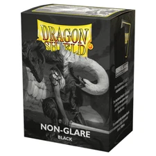 Dragon Shields: (100 Sleeves) Non-Glare Matte Black by Arcane Tinman ATM11822