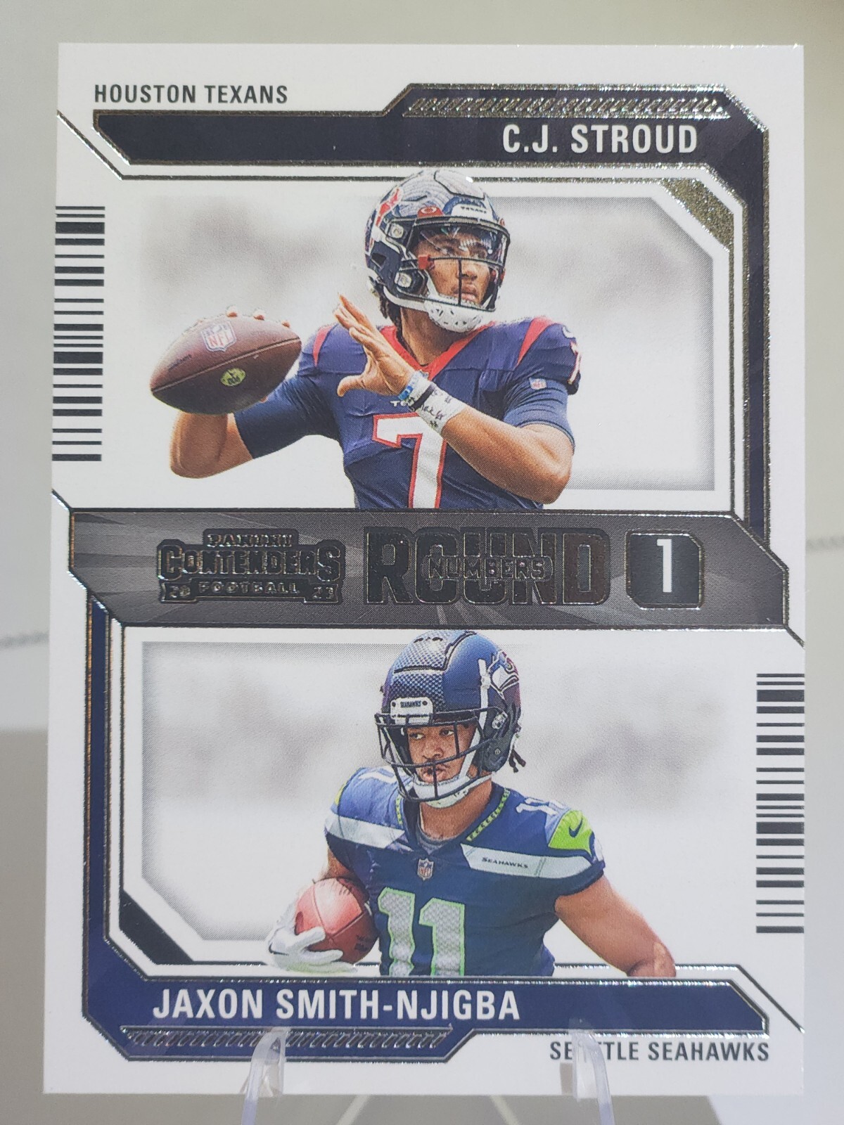 2023 Panini Contenders CJ Stroud Jaxon Smith-Njigba #4 Round 1 Numbers RC